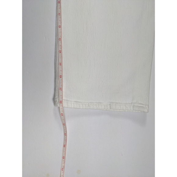 Rag & Bone Harlow Mid Rise Straight Leg Jeans Optic White 30 Ankle Stretch - Picture 8 of 11
